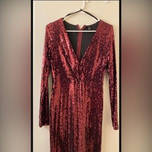 Burgundy dress perfect for the holidays